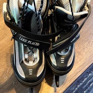Lake Placid Black and White Ice Skates